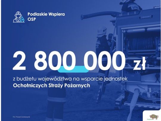 31 tys. zł dla Ochotniczej Straży Pożarnej w Gibach