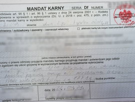 Mandat 2,5 tys. dla rowerzysty za jazdę po pijaku