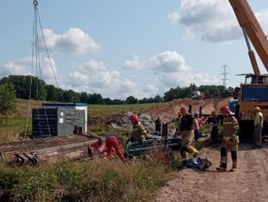 Przygnieciony mężczyzna na budowie gazociągu w Tauroszyszkach