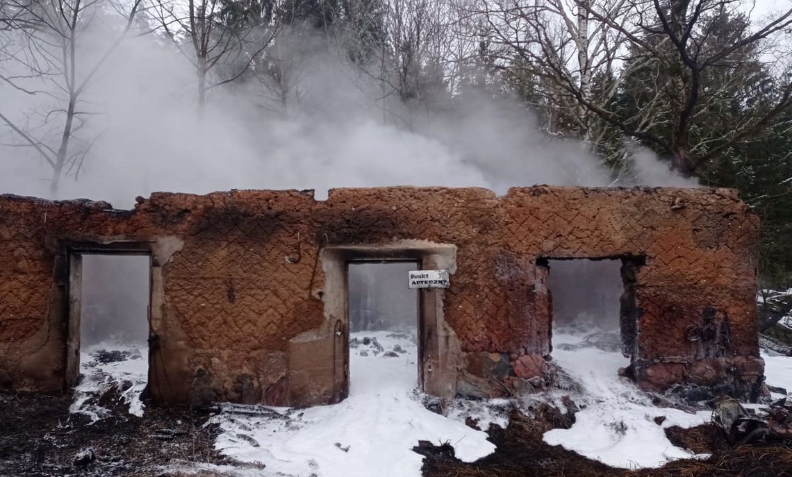 Pożar stodoły w miejscowości Orlinek
