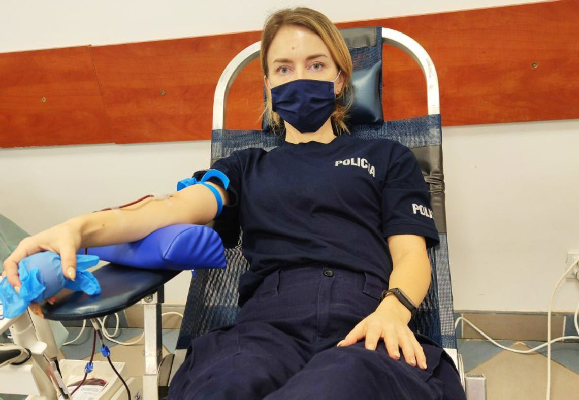 Sejny: policjanci oddali krew podczas wizyty Regionalnego Centrum Krwiodawstwa