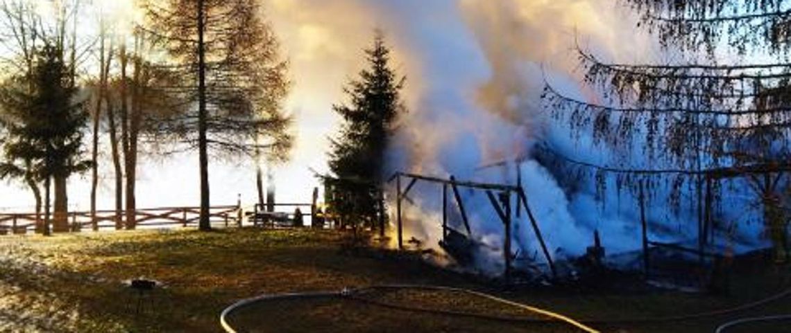 W Oszkiniach w Ośrodku Silaine spalił się bar i sauna